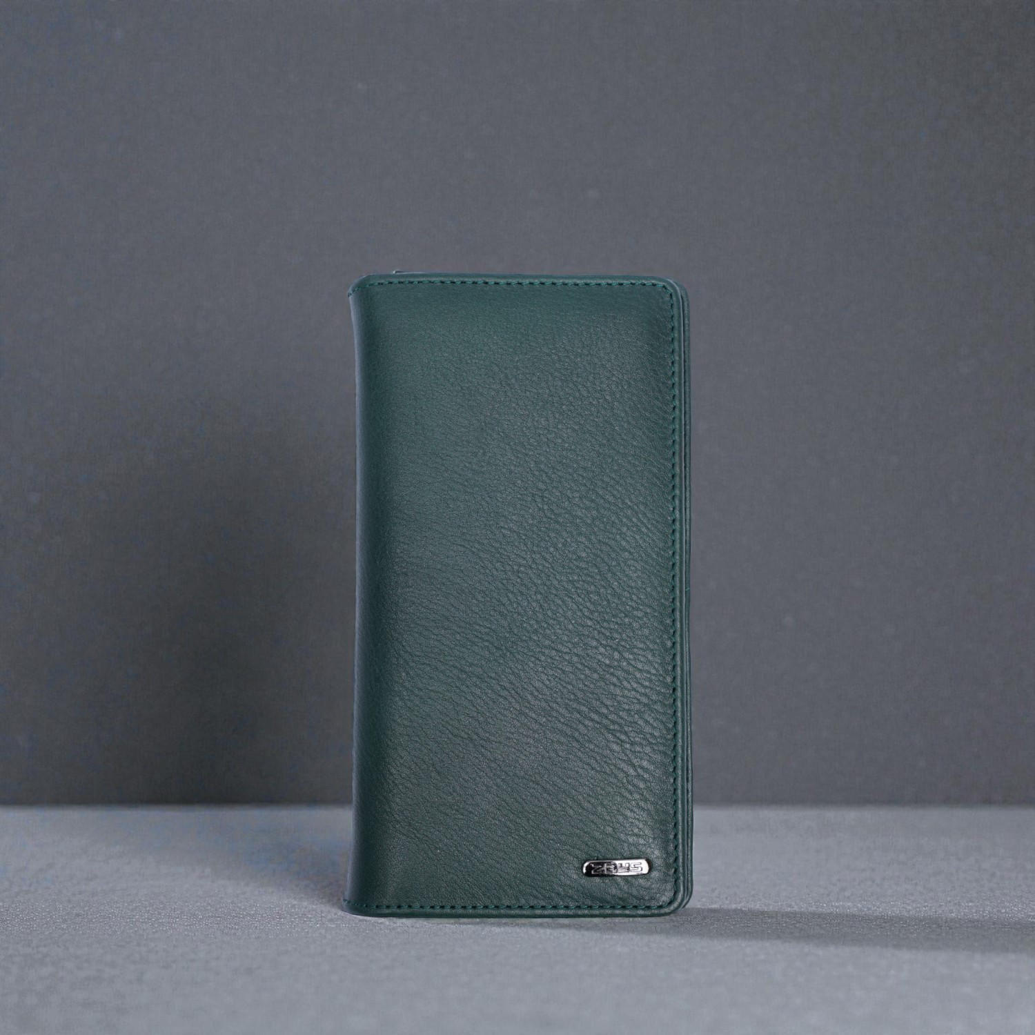 Zays Handcrafted Premium Eco Friendly Leather Long Wallet for Mobile and Many things - Slim Durable and Stylish Wallet for Unisex - Top-Grain Leather Compact and Lightweight (ZLW109-Bottle Green)