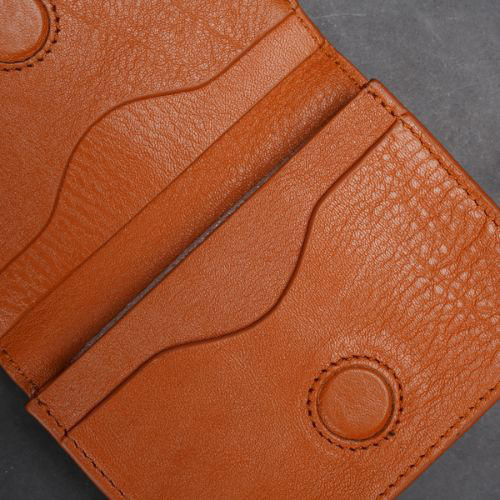 Zays Premium Leather Magnetic Card Holder - Slim and Eco-Friendly Mini Wallet for Unisex - Handmade Secure Compact and Stylish Design (ZCW110 - Brown - II)