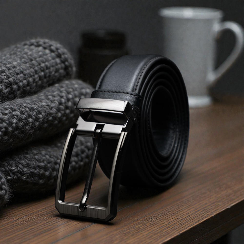 Zays Handcrafted Leather Belt for Men - Full-Grain Cowhide Adjustable Fit Stylish and Long-Lasting Designed for Office Traditional and Casual Use - Sweat-Resistant Anti-Crack Build Ideal for Daily Wea