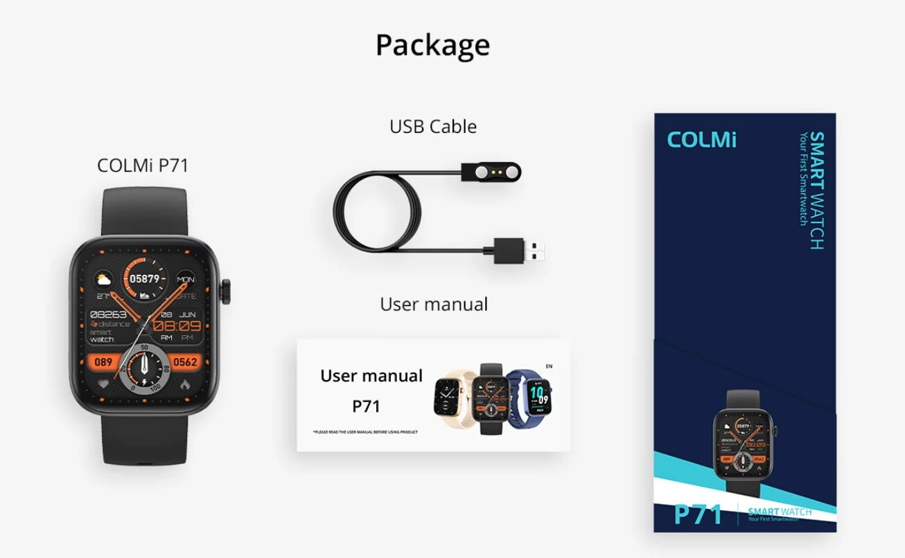 COLMI P71 Calling Smartwatch – Blue Color