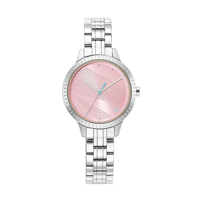 Fastrack 6267SM02 Stunners Analog Pink Dial Metal Watch for Girls
