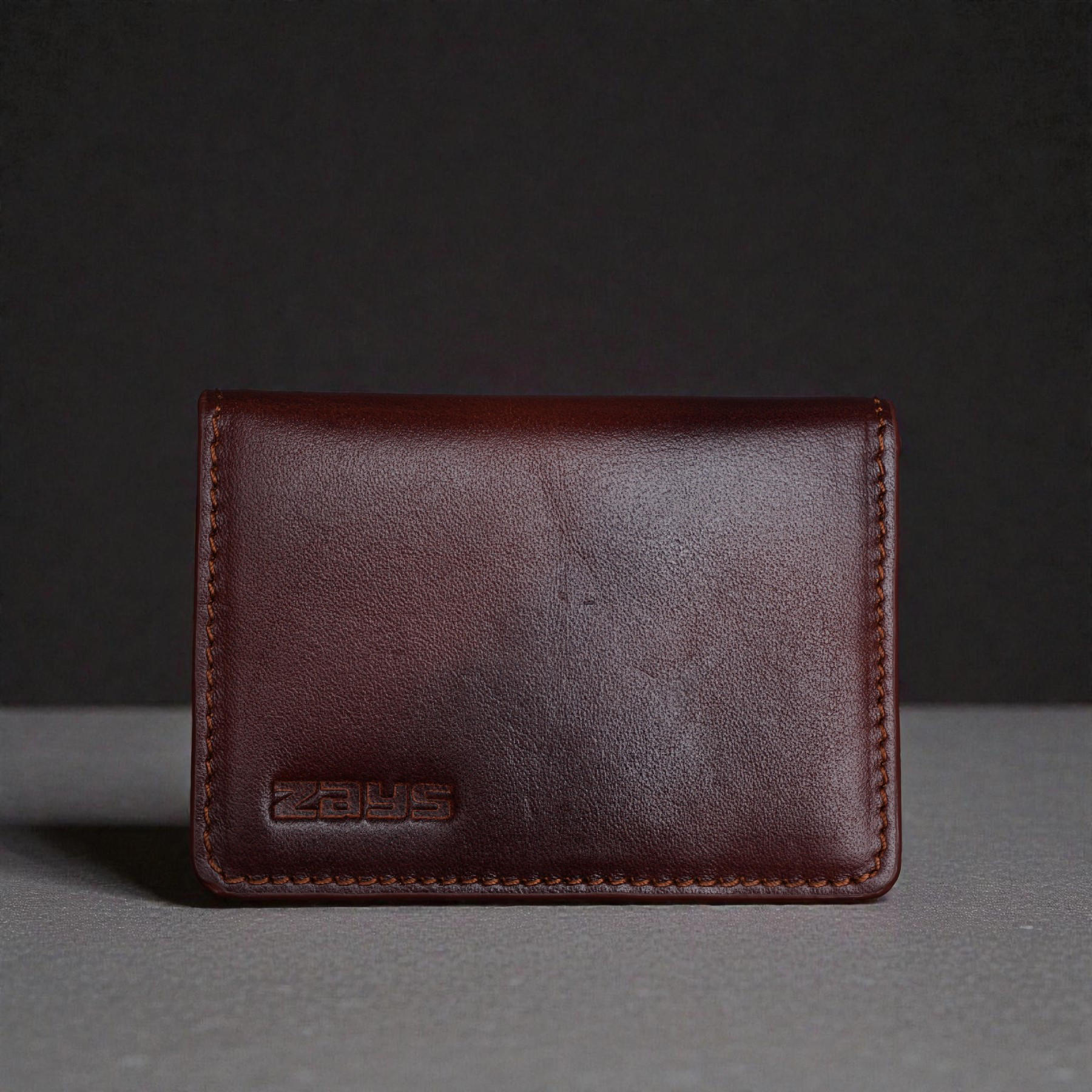 Zays Premium Leather Magnetic Card Holder - Slim and Eco-Friendly Mini Wallet for Unisex - Handmade Secure Compact and Stylish Design (ZCW112 - Antique Brown)