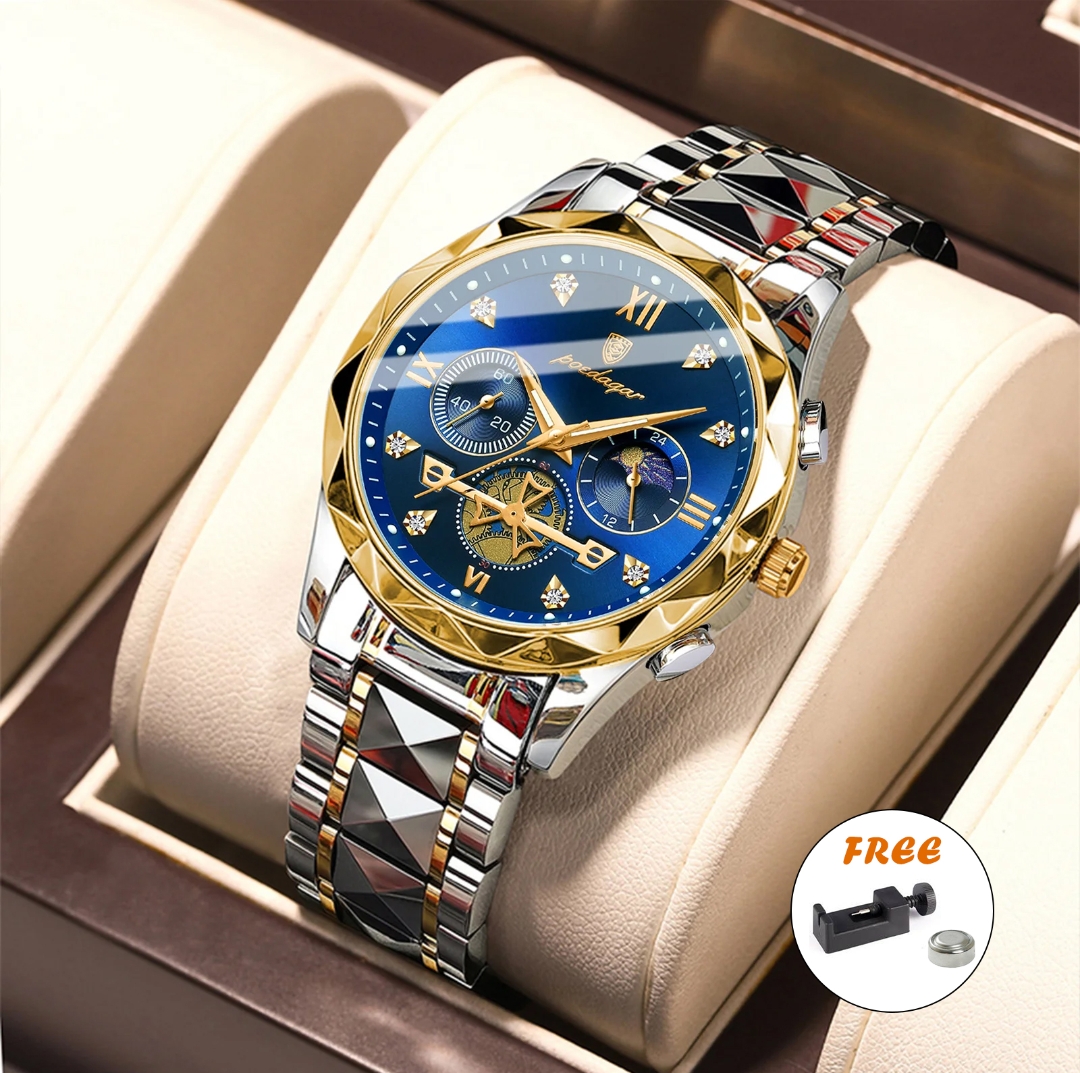 POEDAGAR 996 Men’s Chronograph Luminous Quartz Watch Original