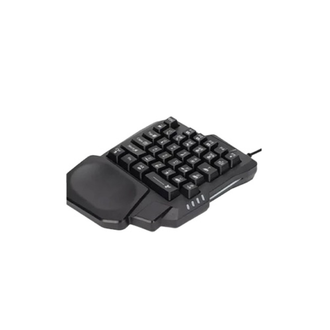 Jedel K601 RGB Portable Mini 35 Keys Single Hand Wired Gaming Keyboard with Anti-Ghosting & Wrist Support