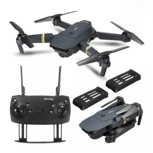 DJ1 Dual Battery Folding Camera Drone with 6-Axis Gyro, 360° Flip, Wi-Fi Camera, Altitude Hold & 3-Speed Modes