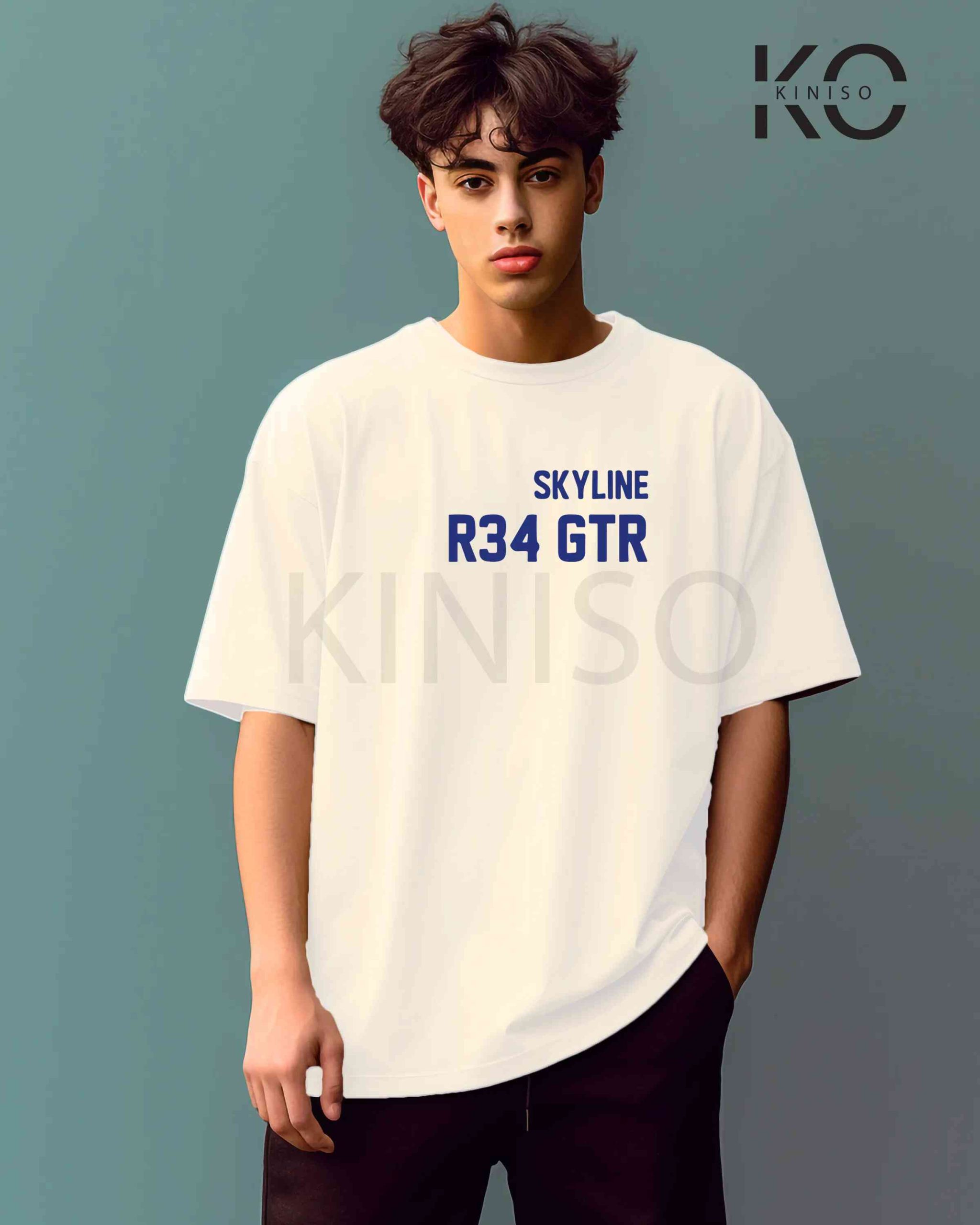 Graphic vehicle t shirts for males with Skyline R34 Design Printed