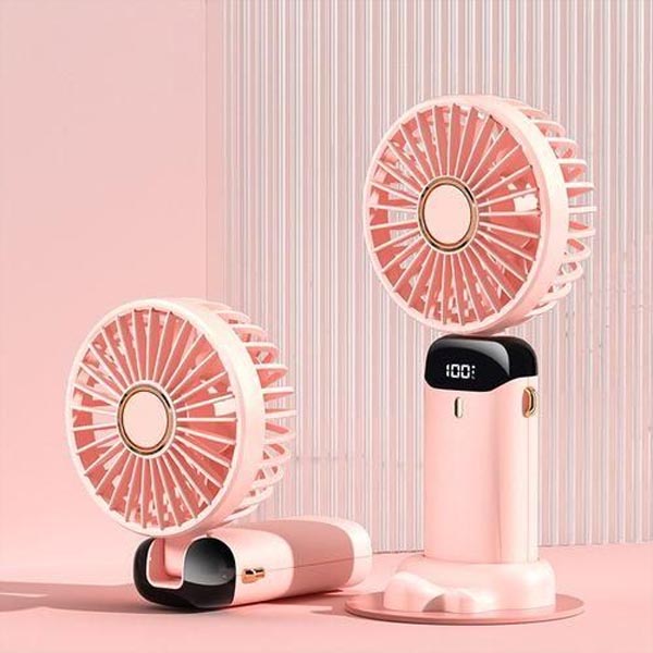 ? মিনিমাম অর্ডার পরিমাণ: ৬ পিস, Portable Digital Display Fan LED ডিসপ্লে ফ্যান – হ্যান্ডহেল্ড, ডেক্সটপ ও নেক-হ্যাং ফ্যান | MNK SHOP