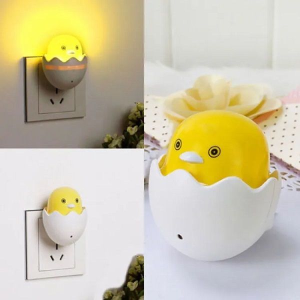 ? মিনিমাম অর্ডার: ৬ পিস, Yellow Duck with Egg Shape LED Night Light – ঘরের নরম আলোতে মিষ্টি পরিবেশ | MNK SHOP