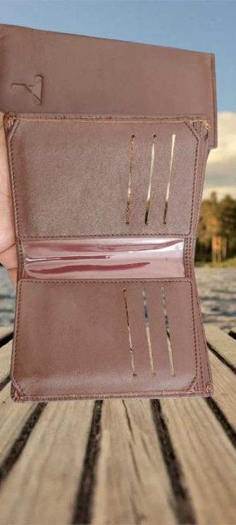 Multi Functional Moto Short Wallet- Chocolate