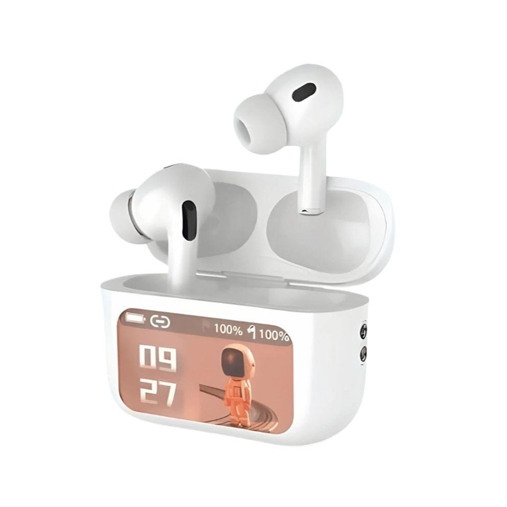 New App Version ANC/ENC A9 PRO 5th Generation Wireless Earbuds with LED Smart Touch Screen Display