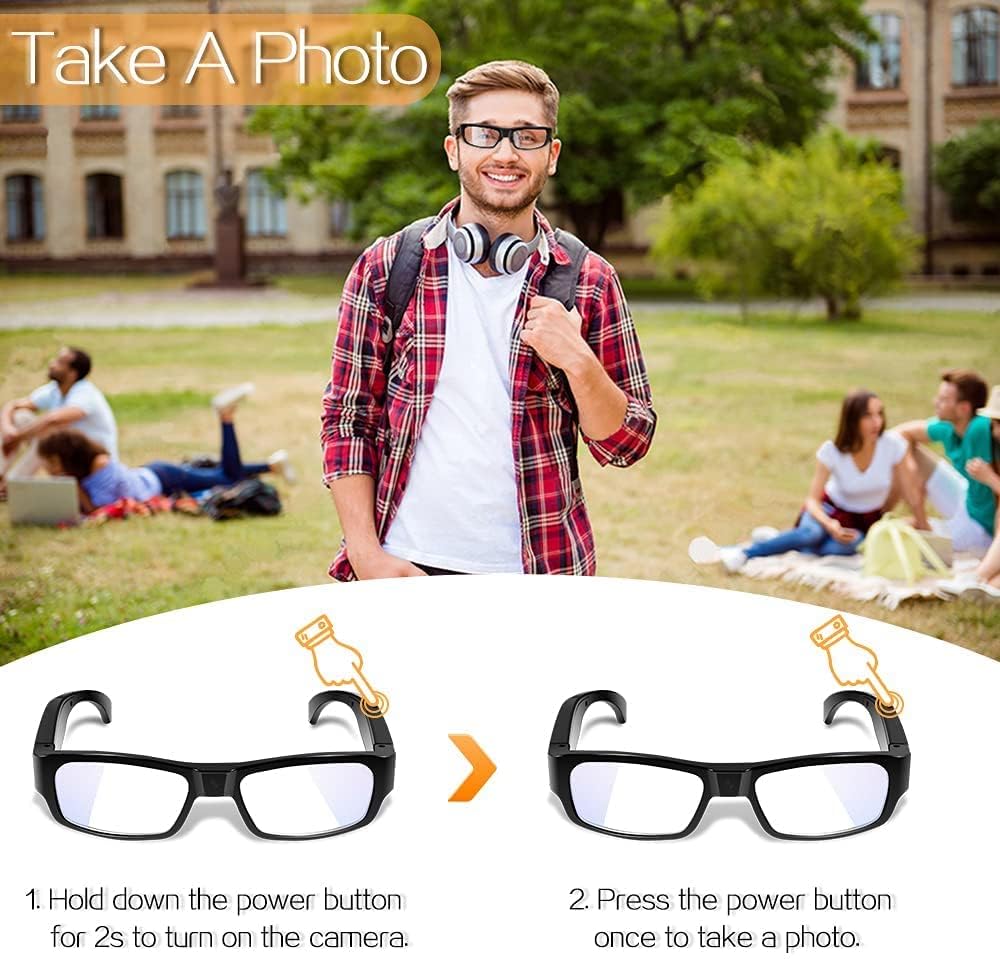 Spy Camera Glasses with Video Digital Camcorder Support Up to 32GB TF Card Fashion