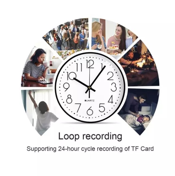 HD 1080P Wall Clock Camera with battery backup
