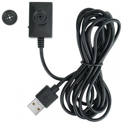USB Cable Mini Wired Button Spy Hidden Camera Video recording