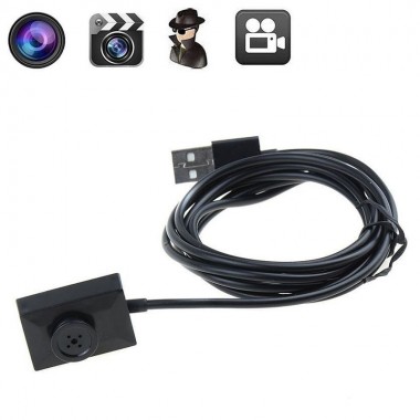 USB Cable Mini Wired Button Spy Hidden Camera Video recording