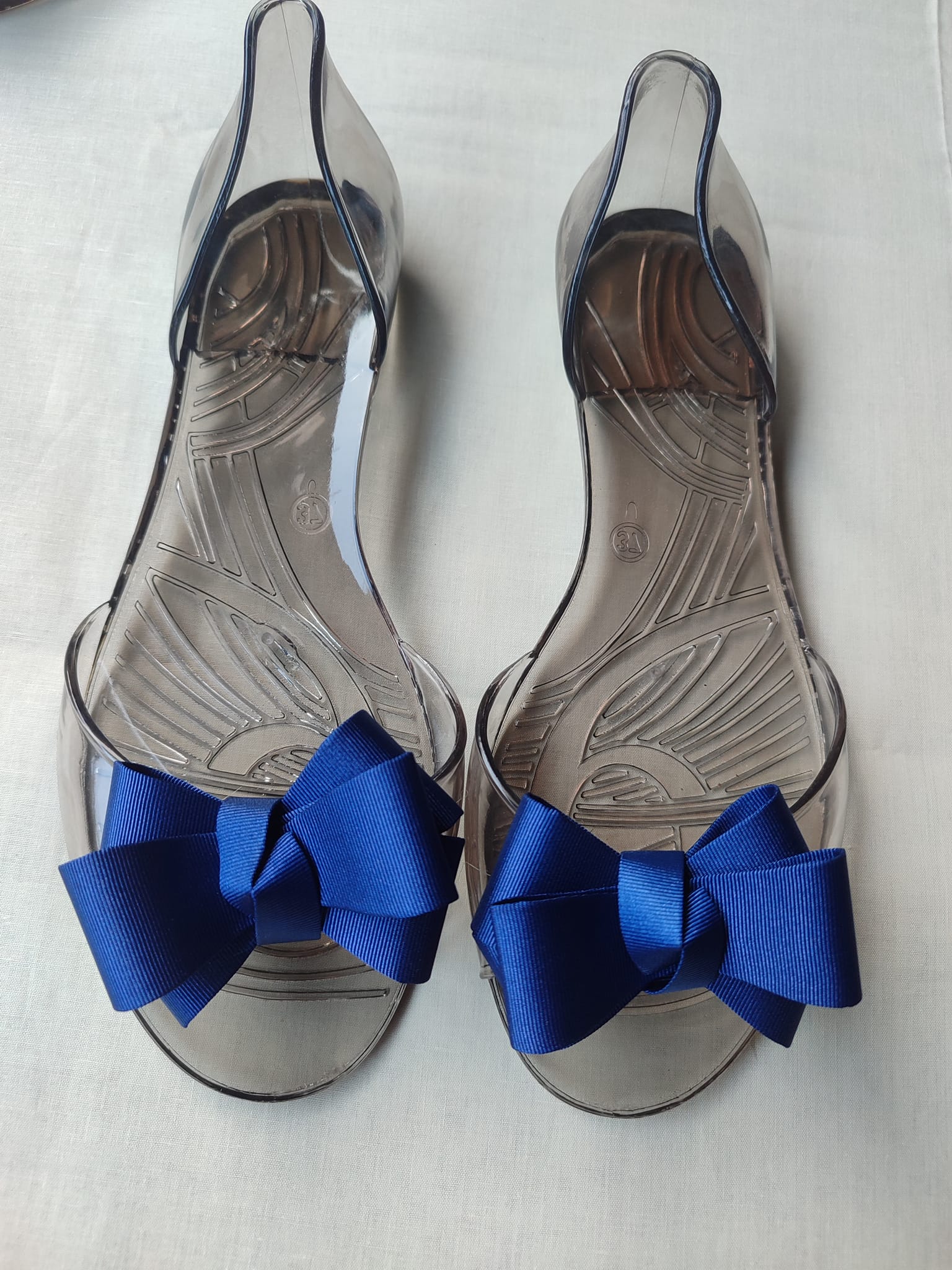 Transparent Jelly Shoes Bow Soft Comfortable Flat Women’s Shoes