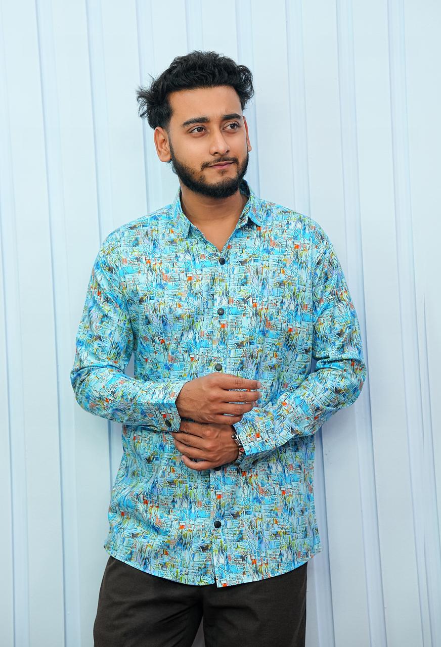 Digital Print Cotton Shirt