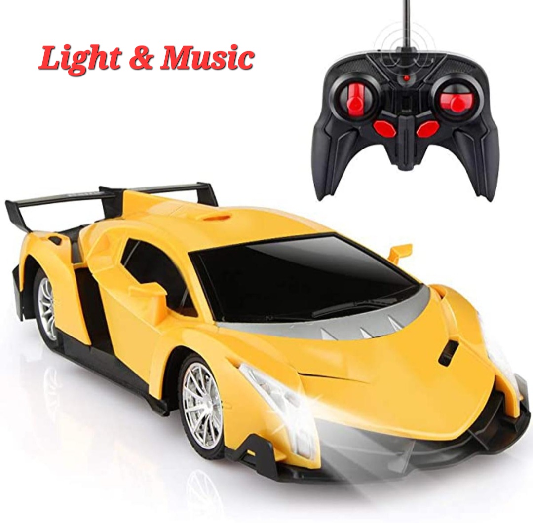 3DLight Lamborghini Music & Lighting Car Rechargeable Remote Control RC Car For Kids Multicolor-1 Piece