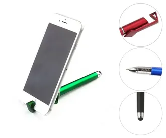 Mobile stand touch screen and ball point pen | 3 in 1 Stylus Pen with Mobile Stand & Ball Point Pen | Touch Screen Pen for Smartphone Tablet | Mobile Holder Pen-৩ ইন ১ স্টাইলাস টাচ পেন মোবাইল স্ট্যান্
