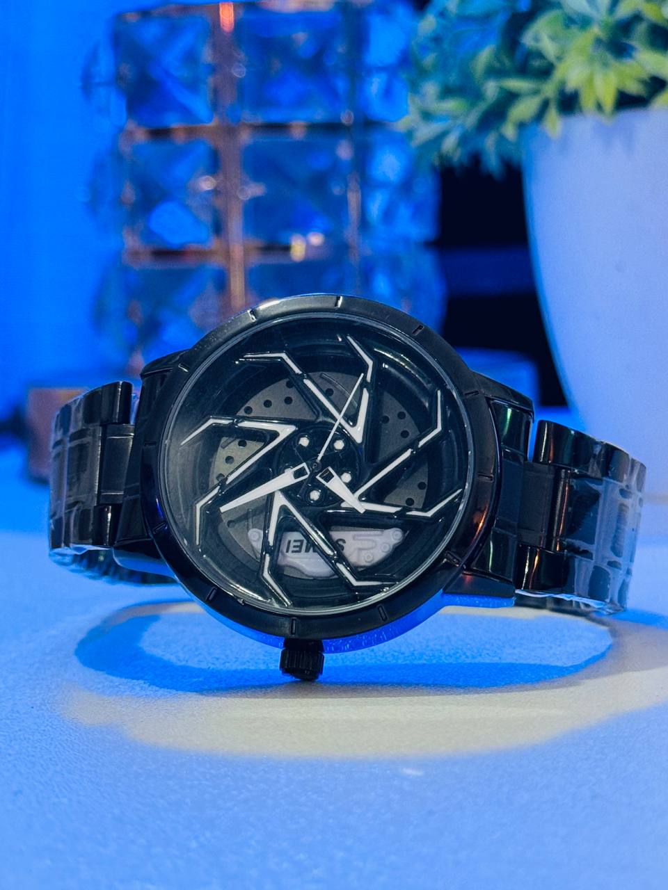 SKMEI 1787 Rotation Wheel Stainless Steel Watch for Men