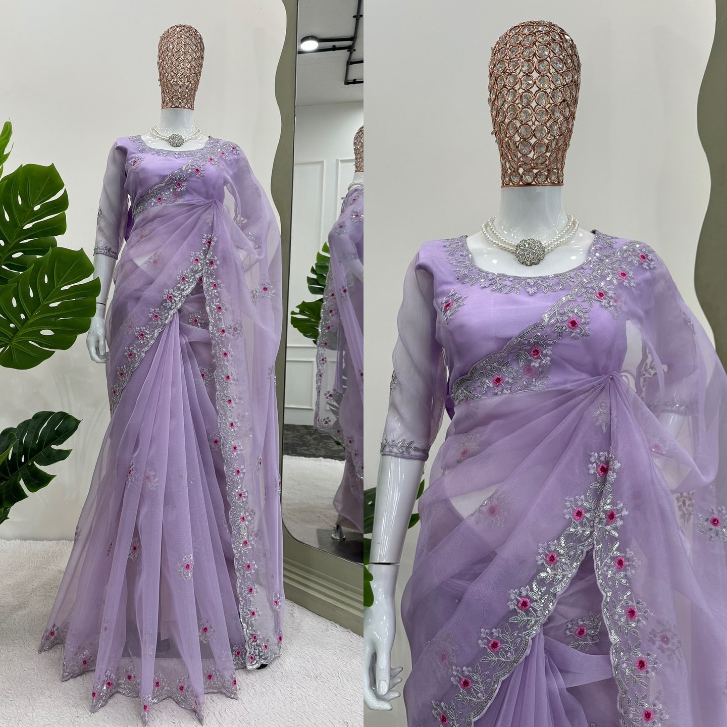 Designer Organza Silk Saree