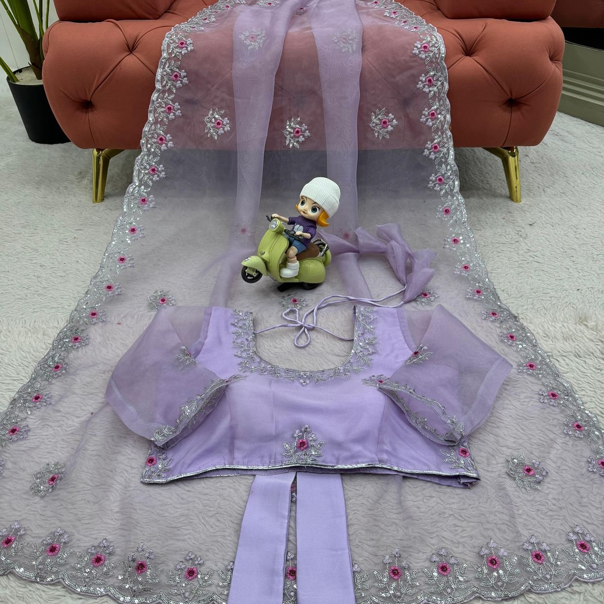 Designer Organza Silk Saree