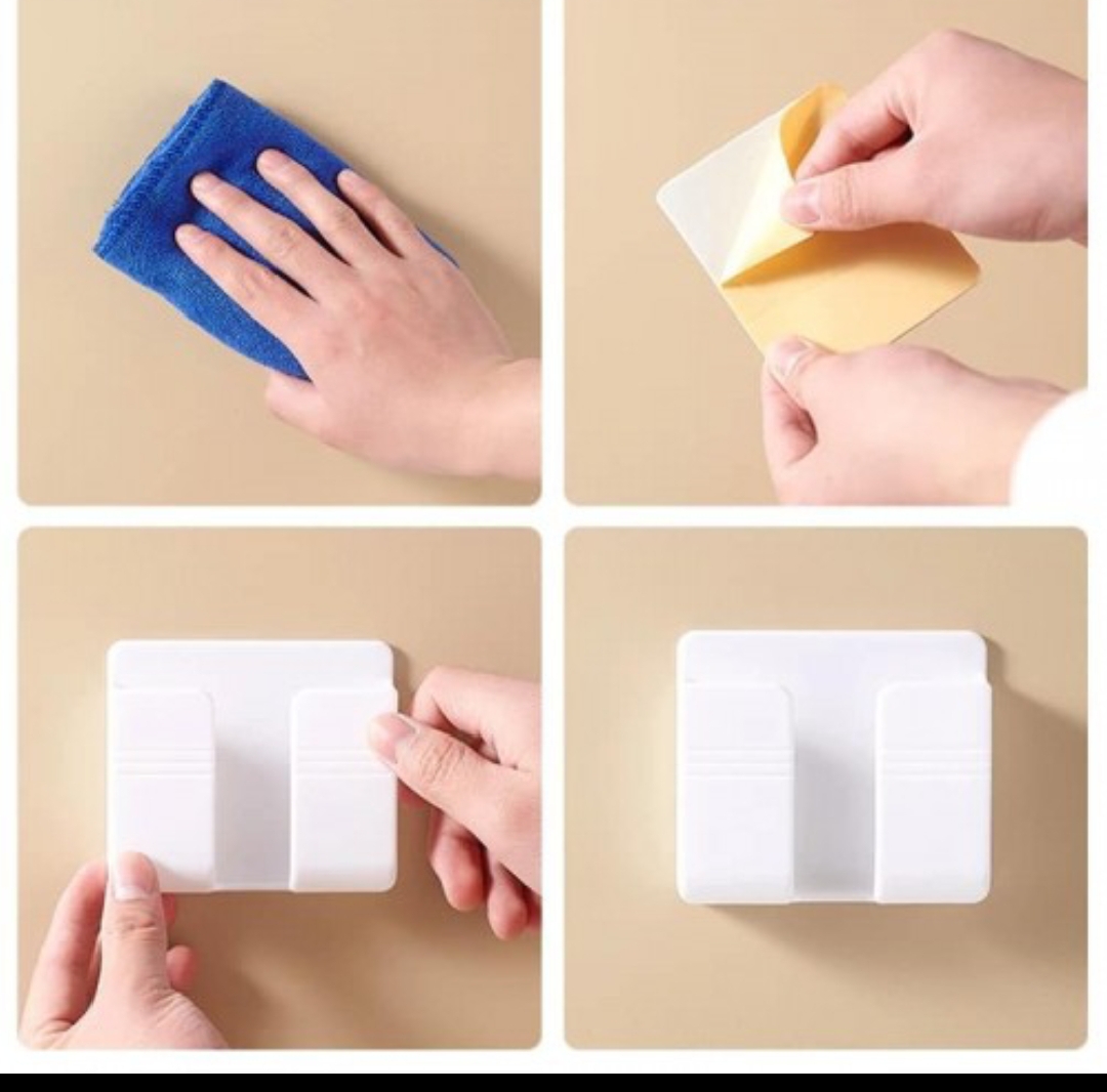 Wall bucket phone holder