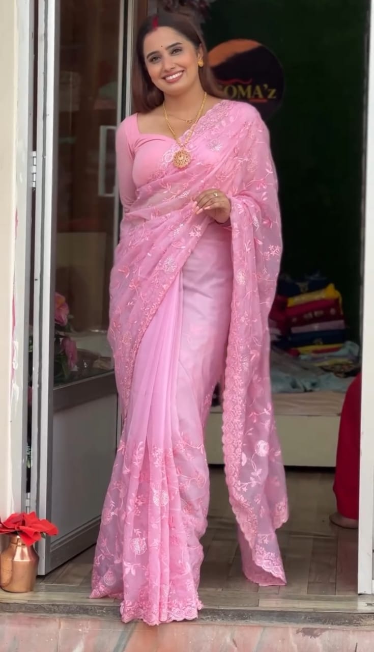 ইন্ডিয়ান জর্জেট শাড়ি