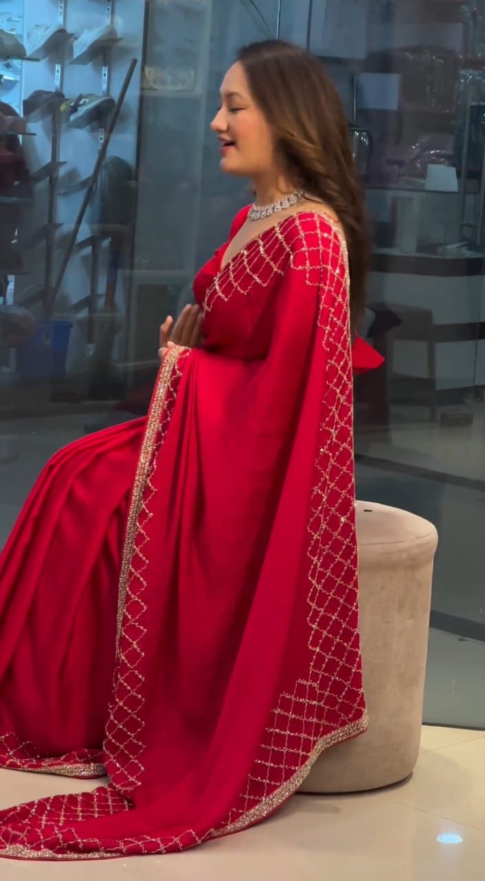ইন্ডিয়ান জর্জেট শাড়ি