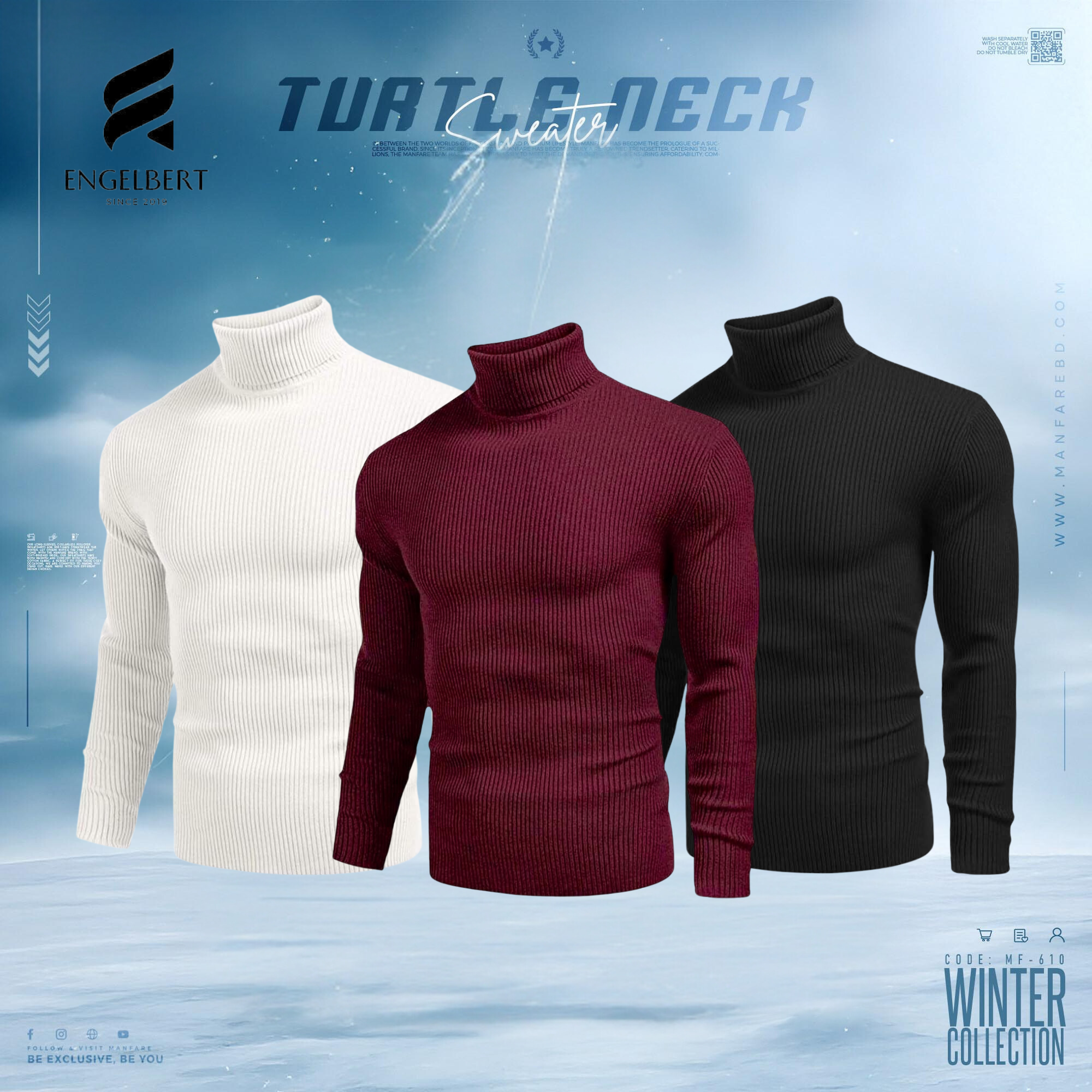 Turtle Neck T-shirts 3 pieces Exclusive combo