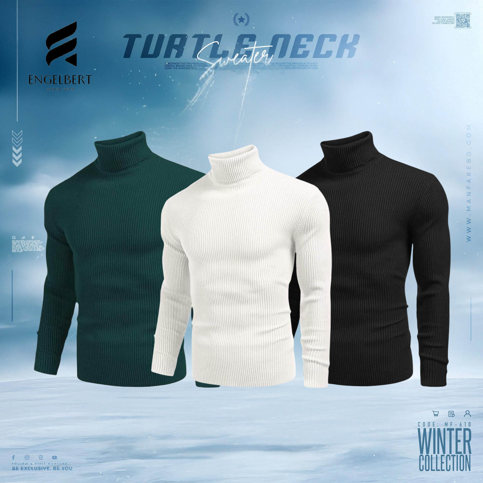 Turtle Neck T-shirts 3 pieces Exclusive combo