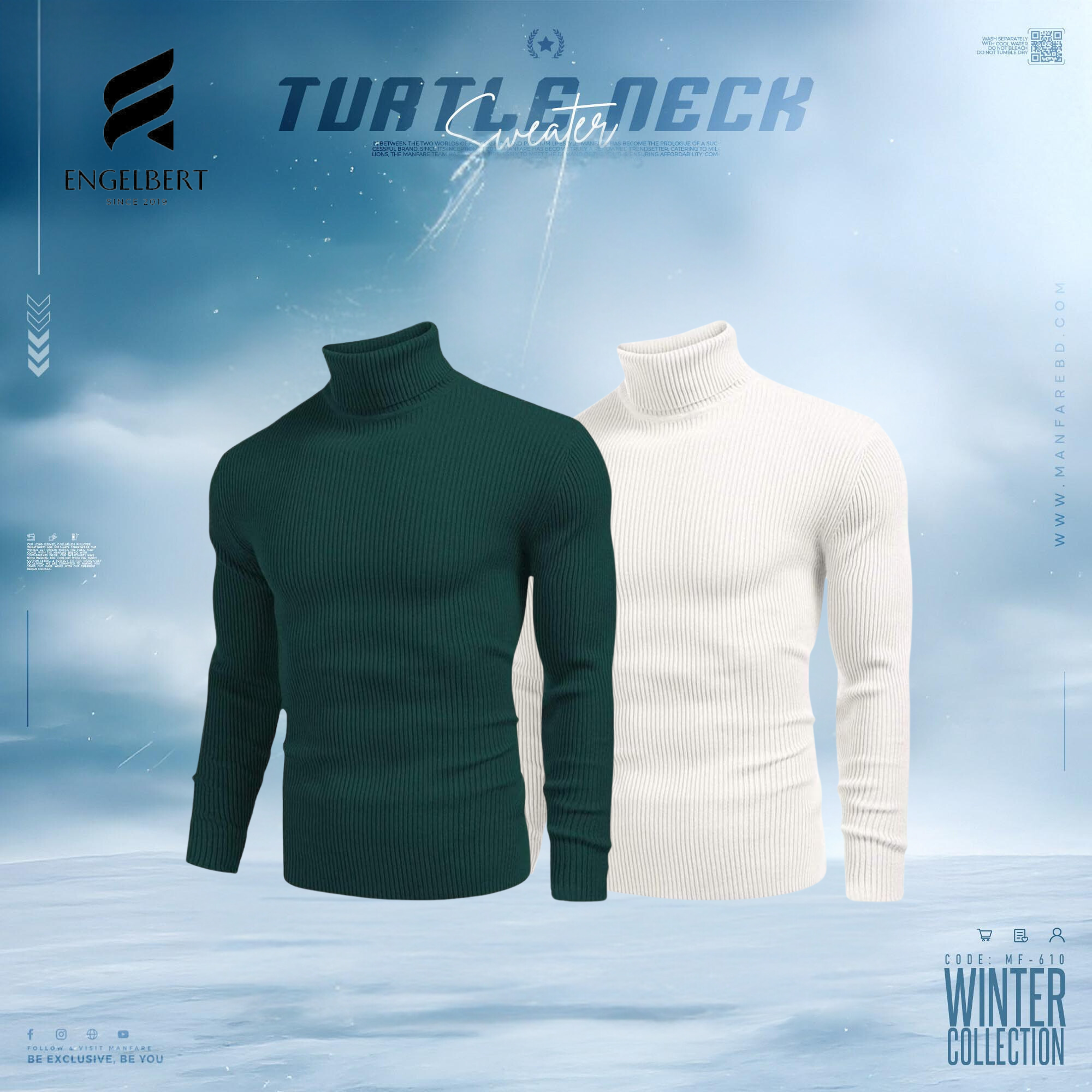 Turtle Neck T-shirts 2 pieces Exclusive combo