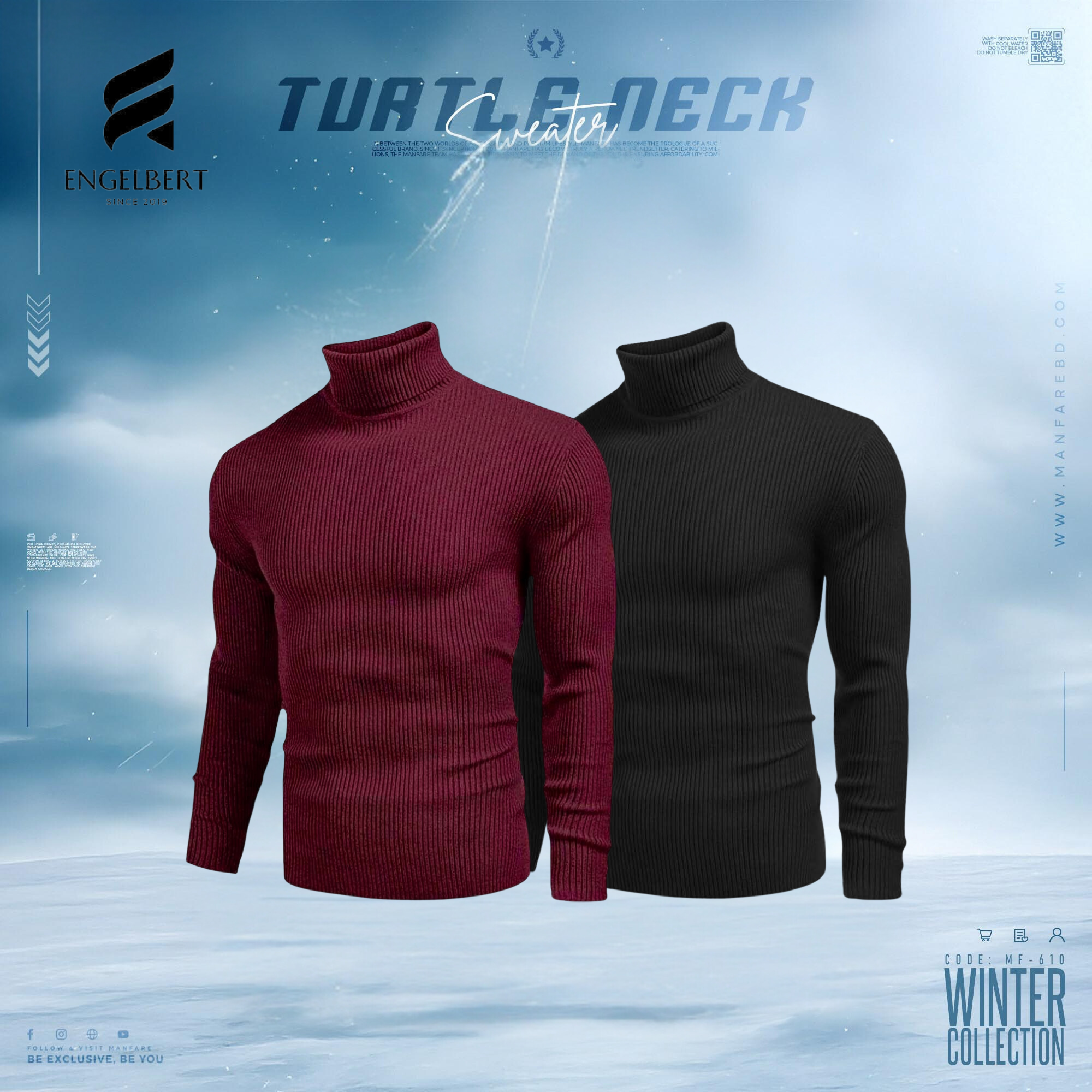 Turtle Neck T-shirts 2 pieces Exclusive combo