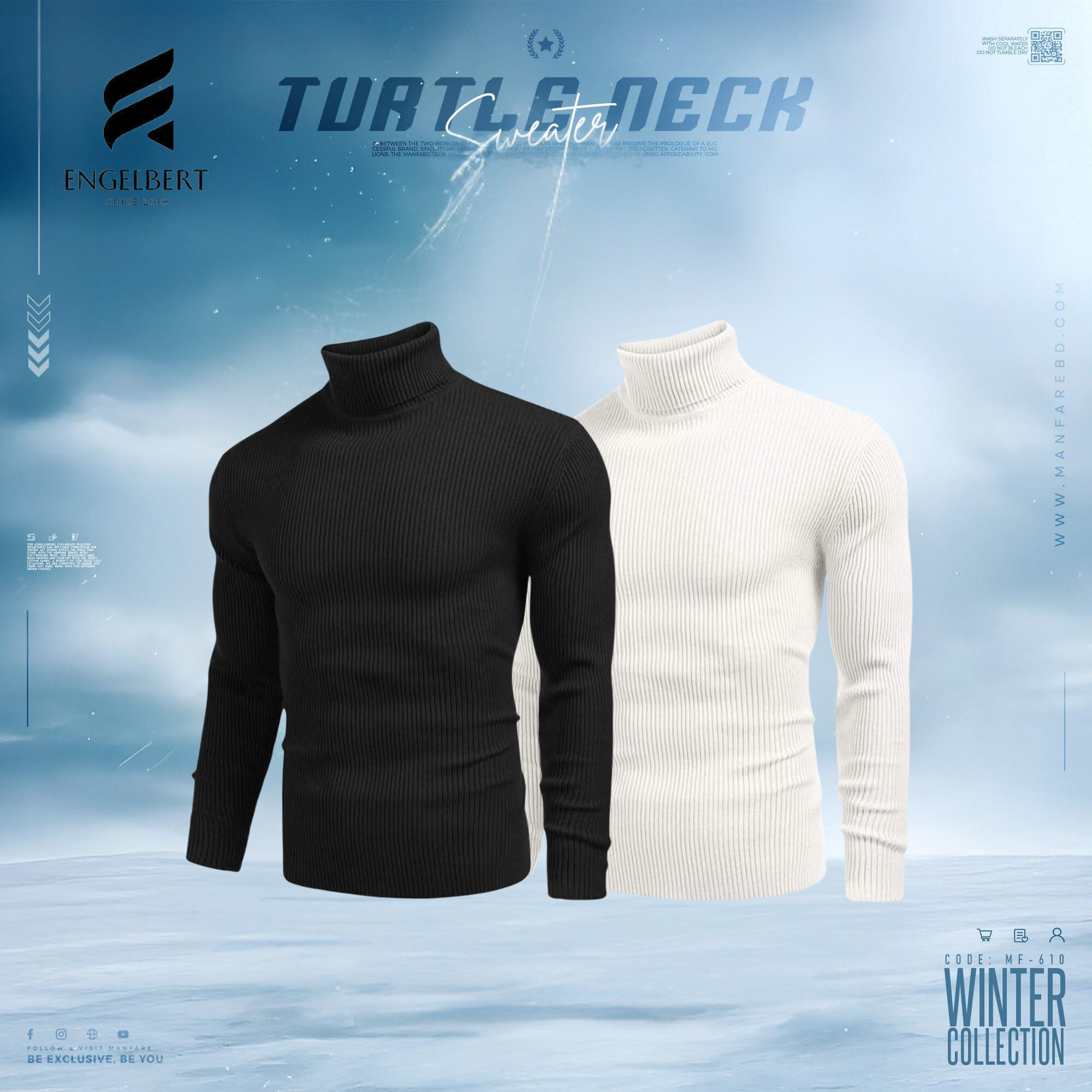 Turtle Neck T-shirts 2 pieces Exclusive combo