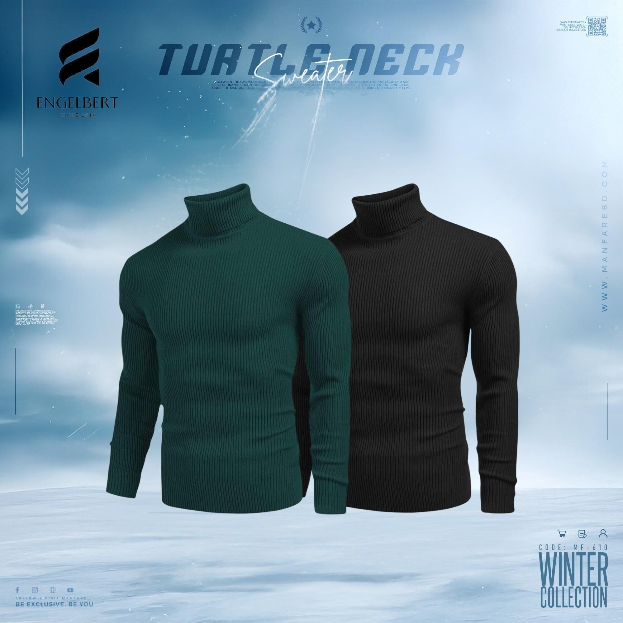 Turtle Neck T-shirts 2 pieces Exclusive combo