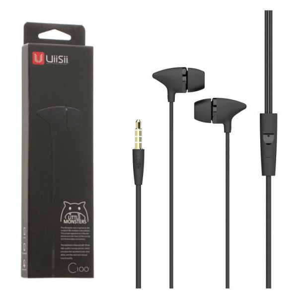Uiisii C100 Super Bass Stereo In Ear Headphone – Black