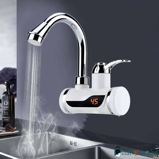 Instant Thankless Digital Electric Hot Water Tap for any wall Mount with led Display