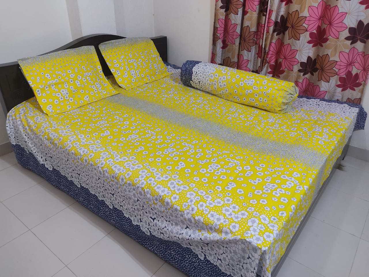 Digital Home Text King Size Bedsheet With Two Pillow Cover, Bedsheet, Bedding , Double Size Bedsheet < King Size Bedsheet, Bedding set