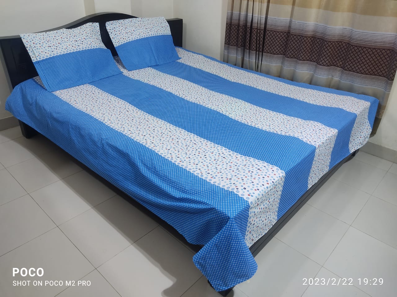 Digital Home Text King Size Bedsheet With Two Pillow Cover, Bedsheet, Bedding , Double Size Bedsheet < King Size Bedsheet, Bedding set