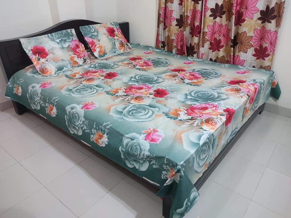 Digital Home Text King Size Bedsheet With Two Pillow Cover, Bedsheet, Bedding , Double Size Bedsheet < King Size Bedsheet, Bedding set