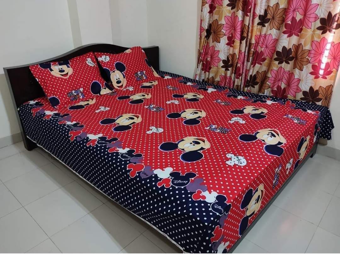 Digital Home Text King Size Bedsheet With Two Pillow Cover, Bedsheet, Bedding , Double Size Bedsheet < King Size Bedsheet, Bedding set