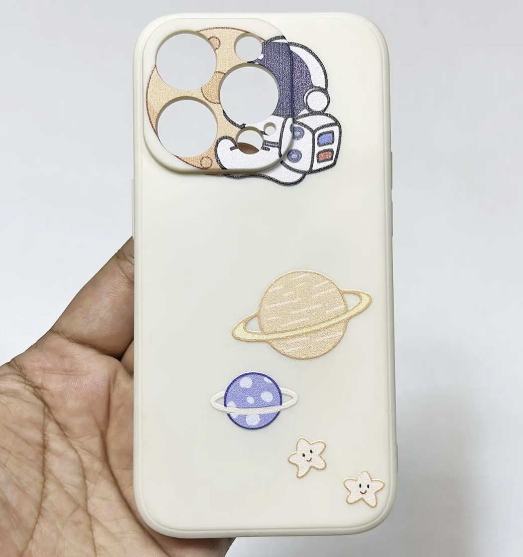 iPhone Soft Silicone Case, iPhone Cover Space Astronaut Case for iPhone 14 Pro Max, 14 Pro, 13 Pro Max, 13 Pro, 12 Pro Max, 12 Pro, 11 Pro Max, 11 Pro Shockproof Airbag Cover