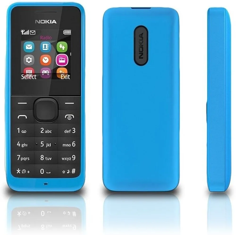 Nokia 105 black and blue (refurbished)