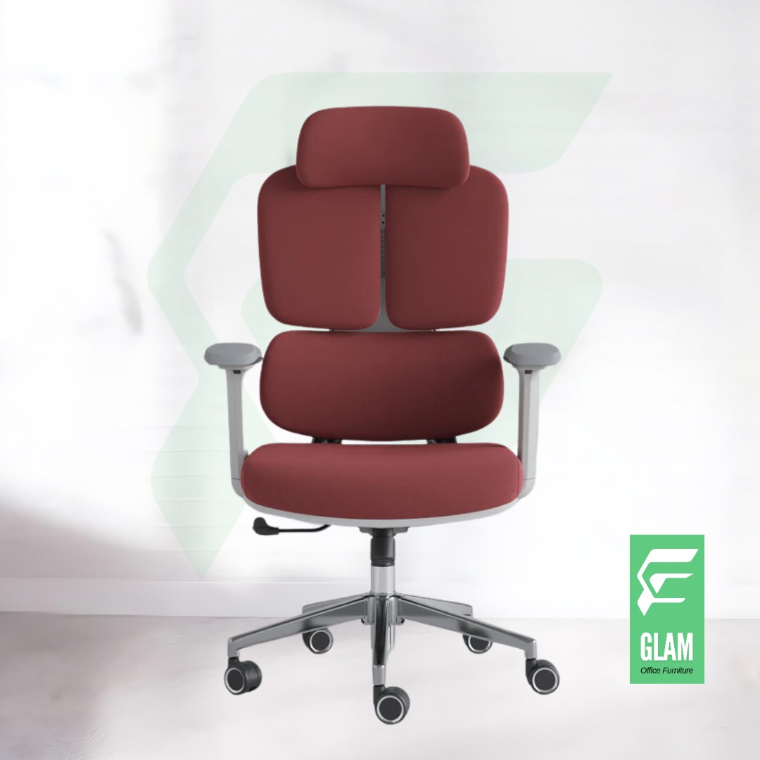 Glam Ergonomic Comfortable Office Chair (RED)