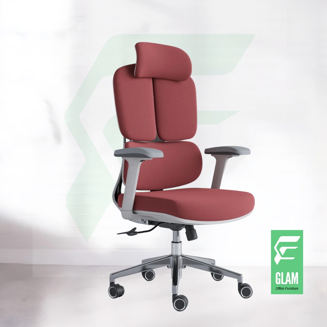 Glam Ergonomic Comfortable Office Chair (RED)