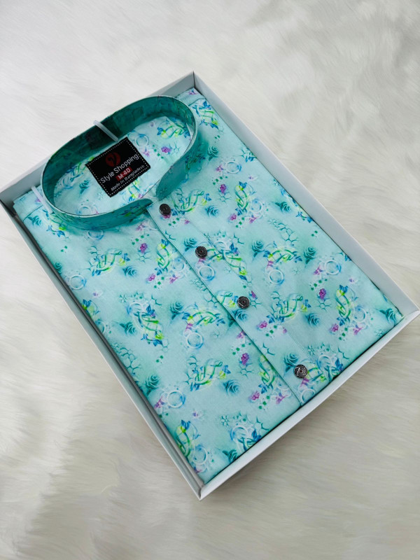 Premium Digital Print Cotton Panjabi Code: 5710