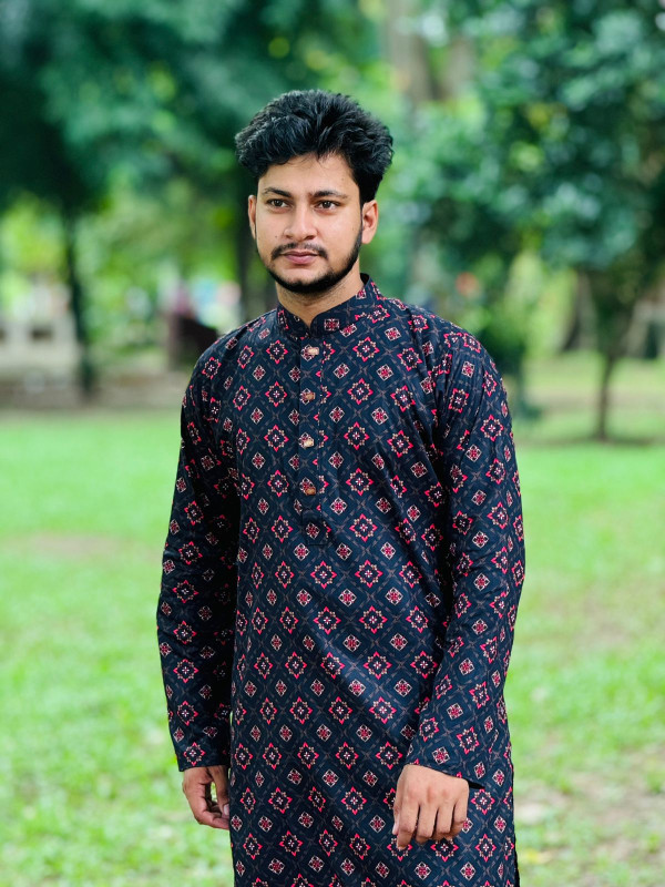 Premium Digital Print Cotton Panjabi Code: 5705