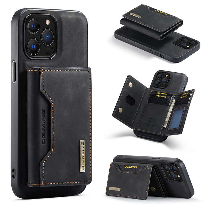 Leather Case for iPhone 15 & 16 Pro Max with Free Card Holder Wallet