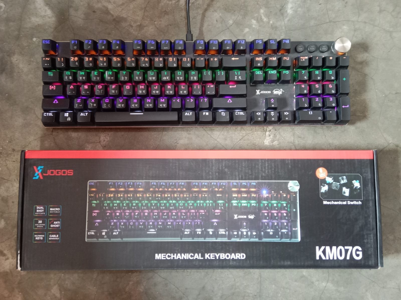 Xtreme KM07G Wired Black Mechanical Gaming Keyboard with Bangla