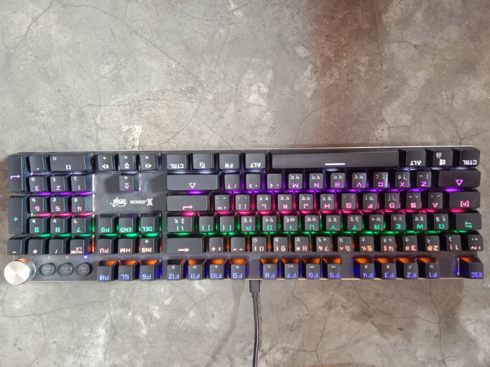 Xtreme KM07G Wired Black Mechanical Gaming Keyboard with Bangla