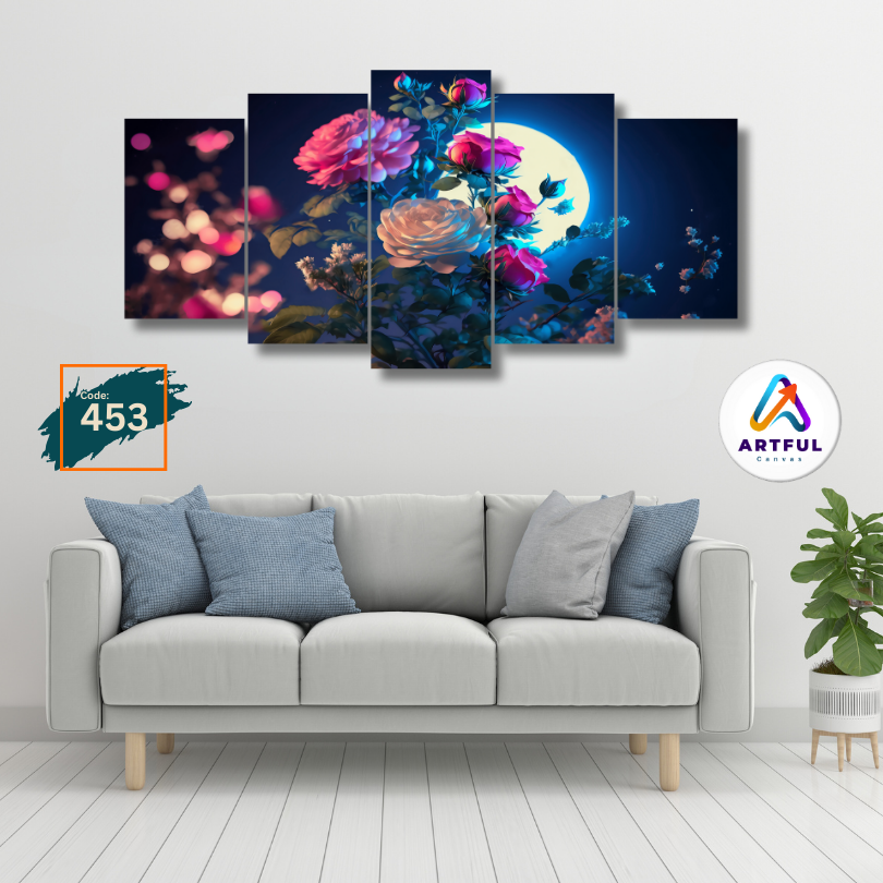 36×18 inch 5 Part split Wall Canvas Home decor